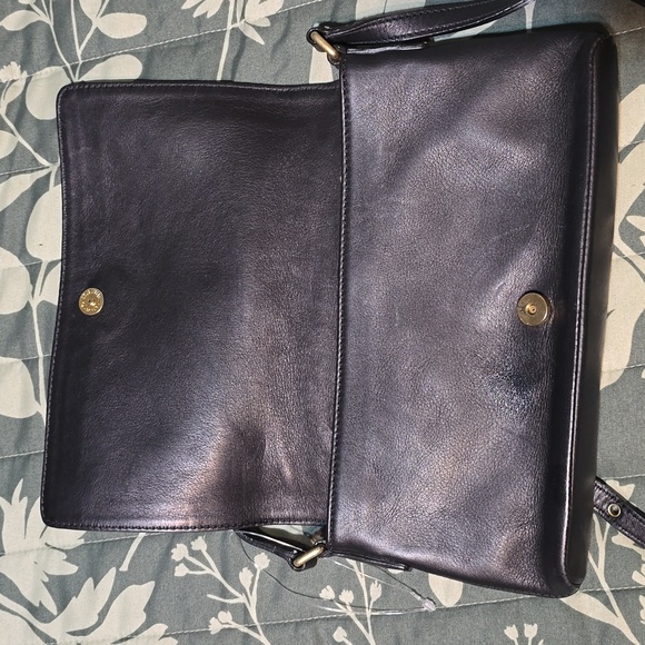 Vintage 2002 Coach Black Leather Bag - Picture 5 of 12